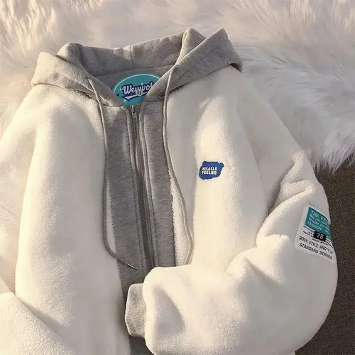 Sudadera De Invierno Con Capucha Y Forro Polar Para Mujer