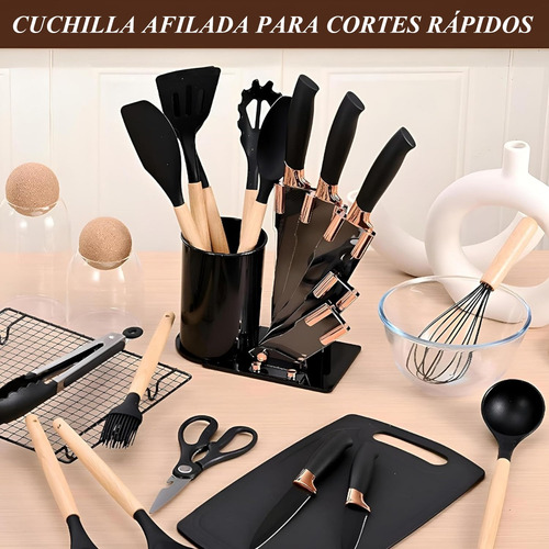 Set Utensilios De Cocina Antiadherente Resistente Al Calor