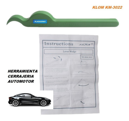 Imagen 3 de 8 de Ganzua Gancho Apertura Cerrajeria Automotor Cuña Km-3022