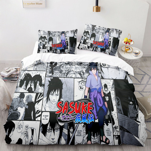 Juego De Fundas De Edredón Individuales Sasuke Uchiha Naruto