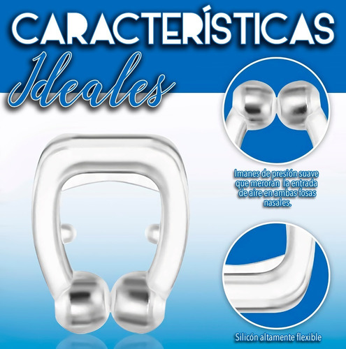 Imagen 4 de 7 de Clip Nasal Magnetico Anti Ronquidos Mejora El Sueño 0-002