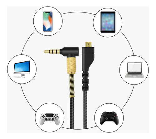 Cable De Auriculares De Audio De Repuesto Crystally-3x Para