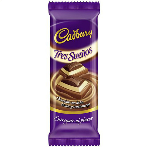 Imagen 2 de 7 de Chocolate Tres Sueños Cadbury Leche Blanco Semiamargo