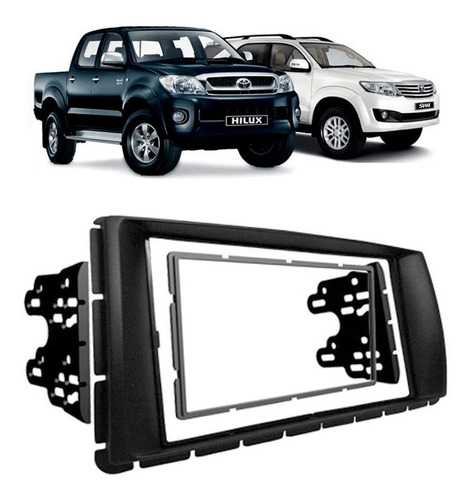 Moldura Painel Dvd Player 2 Din Hilux 2012 2013 Srv 12 Preta