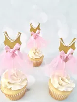 Comprar Toppers Para Cupcakes Glitters Siluetas Ballet Bailarinas