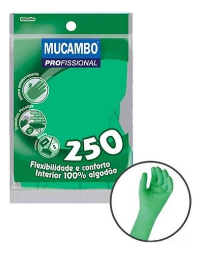 Luva De Latex Verde M - Mucambo