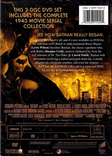 Batman Serie Completa 1943 Lewis Wilson Dvd