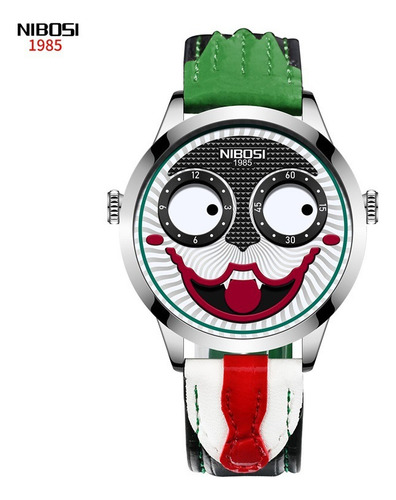 Relojes De Pulsera Nibosi De Cuero Con Forma De Payaso Y Cua