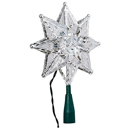 Kurt Adler 10-light 8-point Star Christmas Treetop, 8 P...