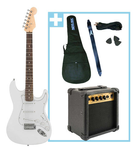 Combo Guitarra Electrica + Amplificador + Kit Accesorios