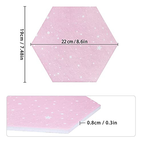 Tablero De Fieltro Hexagonal Con 20 Pasadores Y Azulejos Ros