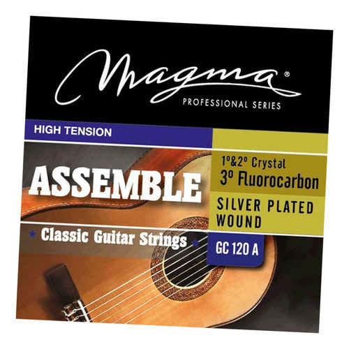 Encordado Guitarra Clásica Magma Gc120a Tensión Alta