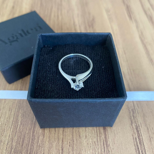 Imagen 7 de 10 de Anillo Compromiso Promesa Plata .925 Con Circonia Agálea