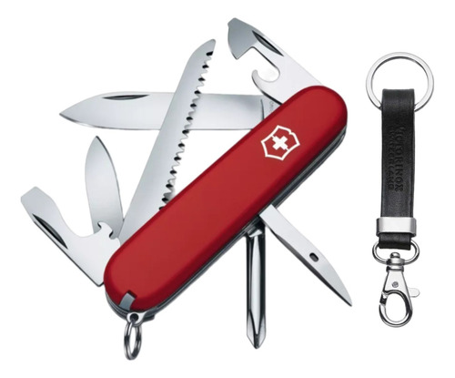 Kit Victorinox Navaja Hiker 91mm 1.4613 + Llavero De Piel