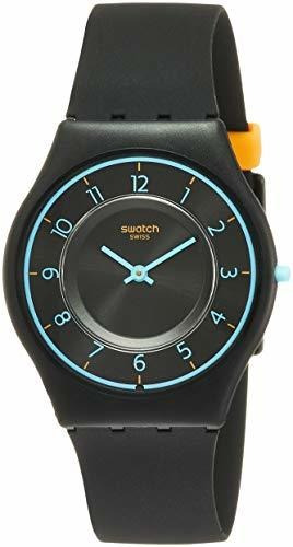 Reloj De Moda Swatch Womens Traposphere Sfb147 Black Silicon