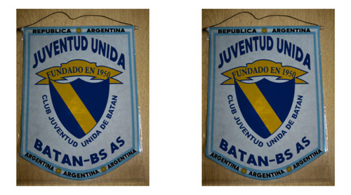 Banderin Mediano 27cm Juventud Unida De Batan