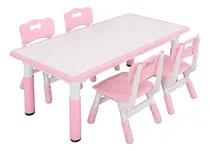 Comprar Juego De Mesa De Plástico Ajustable En Altura Con 4 Asientos