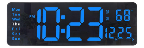 Reloj De Pared Digital De 16 Pulgadas Control Remoto, G...