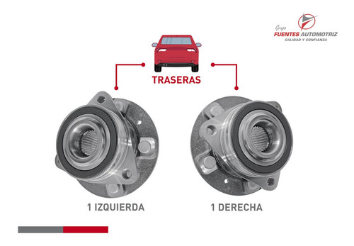 Kit 2 Maza Balero Rda Trasera Buick Envision 2016-2019 Abs