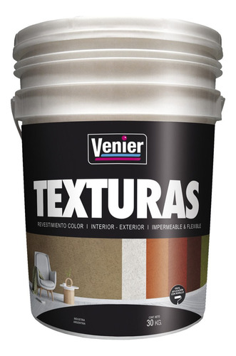  Venier revestimiento acrilico textudecor 30 kg 20 m² color gris intenso