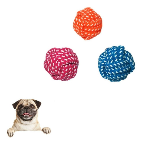 Bolinha Brinquedo Pet Mordedor Cães Corda Algodão Rope Ball