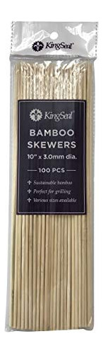 400 Brochetas Kingseal De Madera De Bambú Natural Para Asar