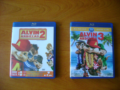 Alvin Y Las Ardillas 2 Y 3 En Formato Blu Ray