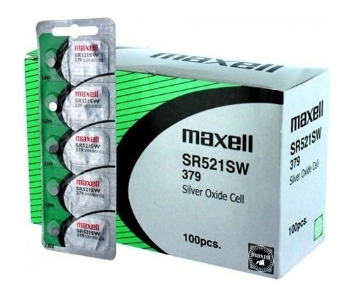 Pila Boton Maxell 379 Sr521 Sw Reloj Caluladora Y+ Febo