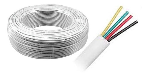 Imagen 1 de 3 de 5mts. Cable Telefonico 4 Hilos (2 Pares) P/telefono Y Rj11