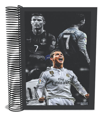 Caderno Cristiano Ronaldo 20 Matéria  Capa Personalizado