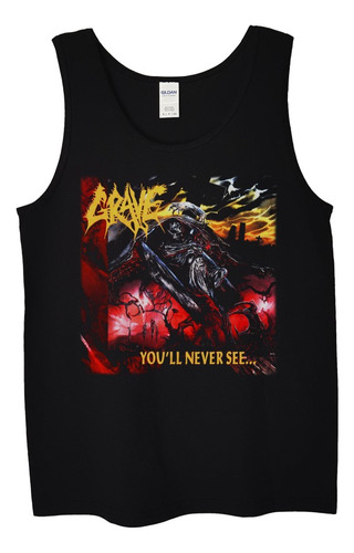 Polera Musculosa Grave You'll Never See Metal Abominatron