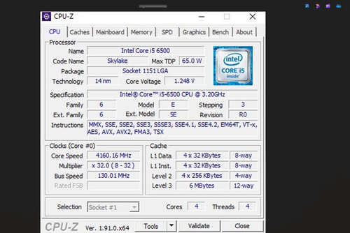 Procesador Intel Core I5 6500 Lga 1151 Gamer