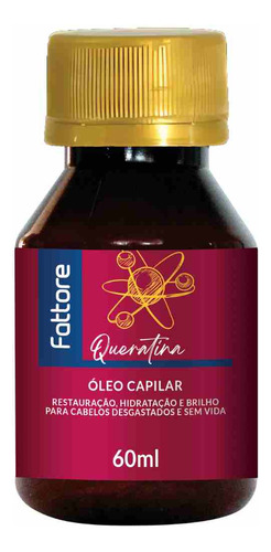 Óleo Capilar Fattore Óleos60ml Queratina Cabelos Desgastados