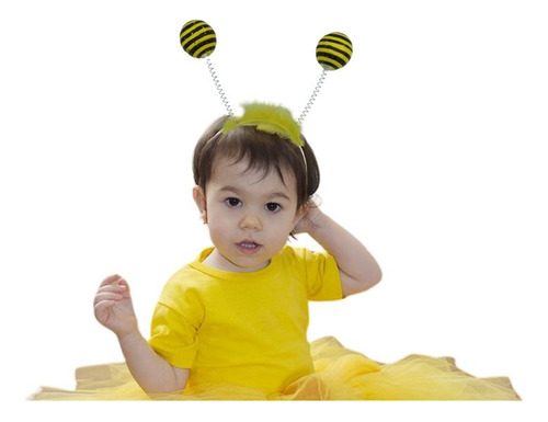 Tutú Y Diadema Para Niñas Disfraz Abeja Con Brillo Primavera