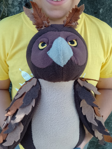Ñacurutú Búho Lechuza Peluche Animalito Autóctono De Uruguay