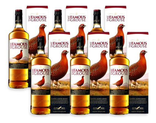 Whisky The Famous Grouse Blended Caja X6u 700ml C/estuche