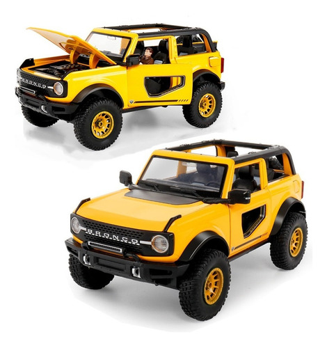 Ford Bronco Raptor Miniatura Metal Autos Con Luces Y Sonido