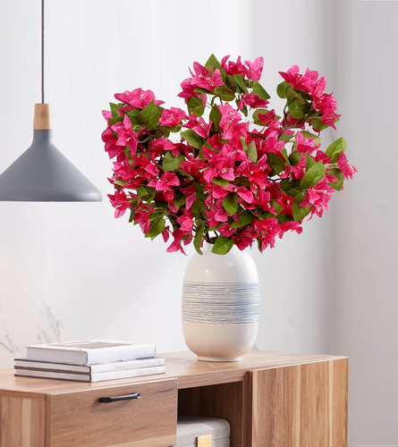 Flores Artificiales De Buganvilla Con Tallos, Ramas Florales