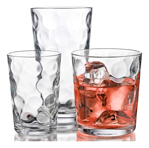 Juego De Cristalería Elegante - Vasos Para Beber De 12 Pieza