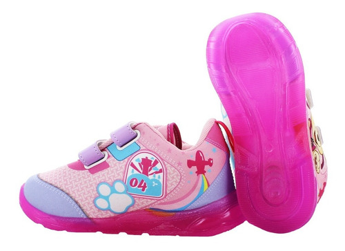 Imagen 3 de 6 de Paw Patrol Tenis Licencias Rosa/fiusha/lila Con Estampado Ap