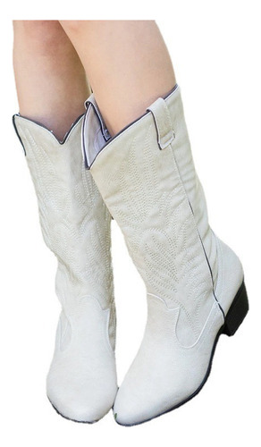 Botas De Vaquero De Cuero Occidental Para Mujer