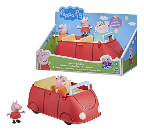 Auto Peppa Pig + 2 Figuras Con Sonidos Color Rojo Recoleta