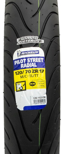 Pneu Dianteiro Michelin 120/70-17 Pilot Cb250 500f Mt03 Z400