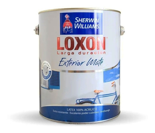 Loxon Exterior Blanco Mate Larga Duracion X 4 Lt
