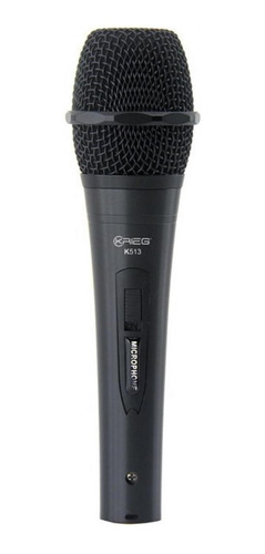 Microfono Krieg Vocal Con Cable Negro, K-513