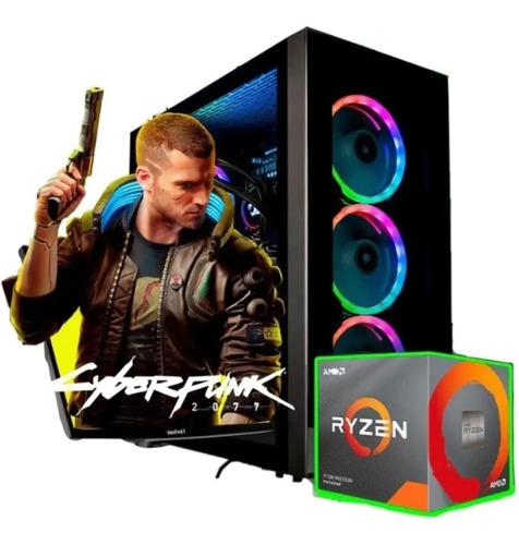 Imagen 1 de 4 de Pc Gamer Completa Ryzen 7 16gb Ssd 240 Hd 1tb Radeon Vega 7