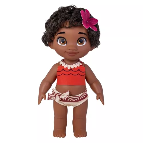 Boneca Princesa Moana Baby Disney Em Vinil Cotiplas Com 36cm na