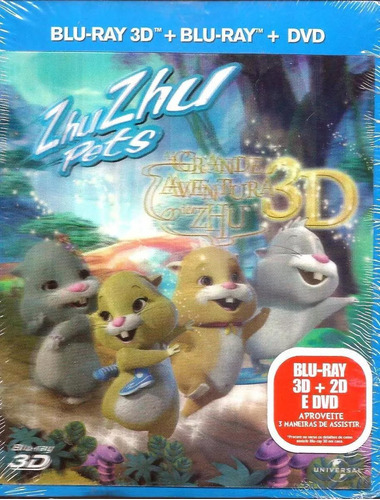 Blu-ray Zhu Zhu Pets (3d/2d) + Dvd + Luva
