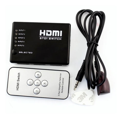 Switch Selector Puertos Hdmi 5 Entradas X 1 Salida + Control