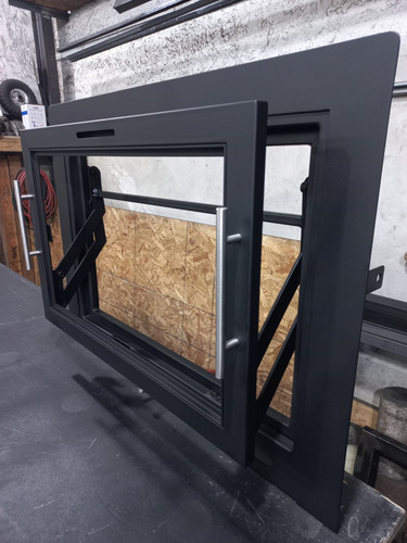 Puerta Estufa A Leña 60x80cm. Levadiza Con Vitroceramico